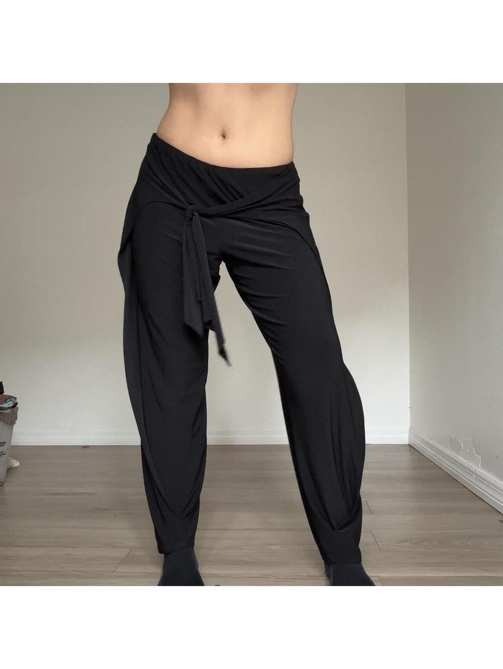 Y2K Boho Minimalist Goth Pants M - Picture 3 of 6